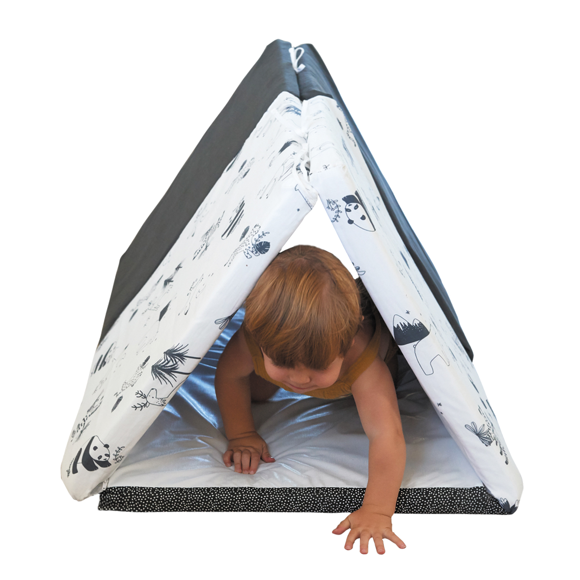 Tapis De Motricite Xl Noir Blanc Candide