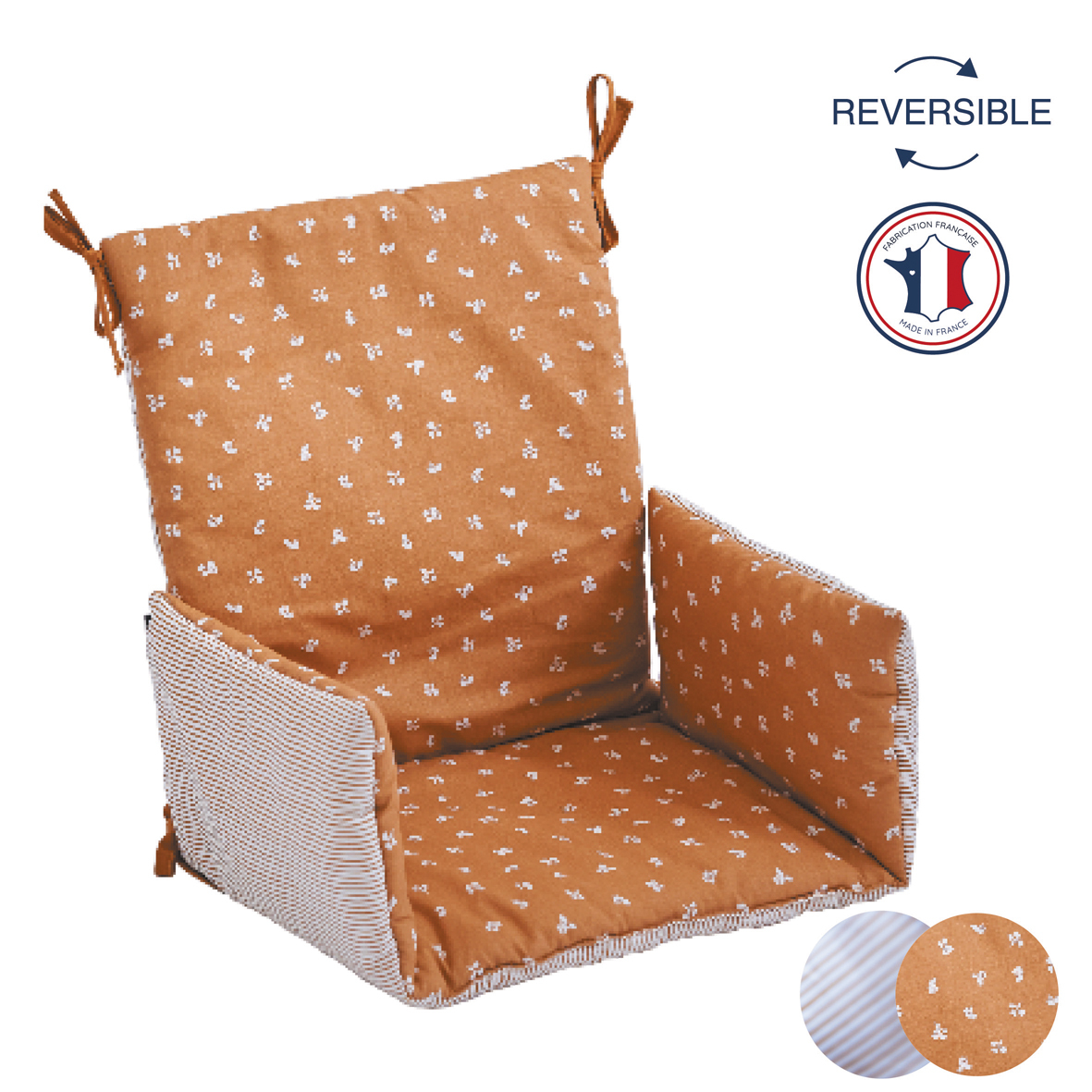 Coussin de chaise haute réversible - Candide